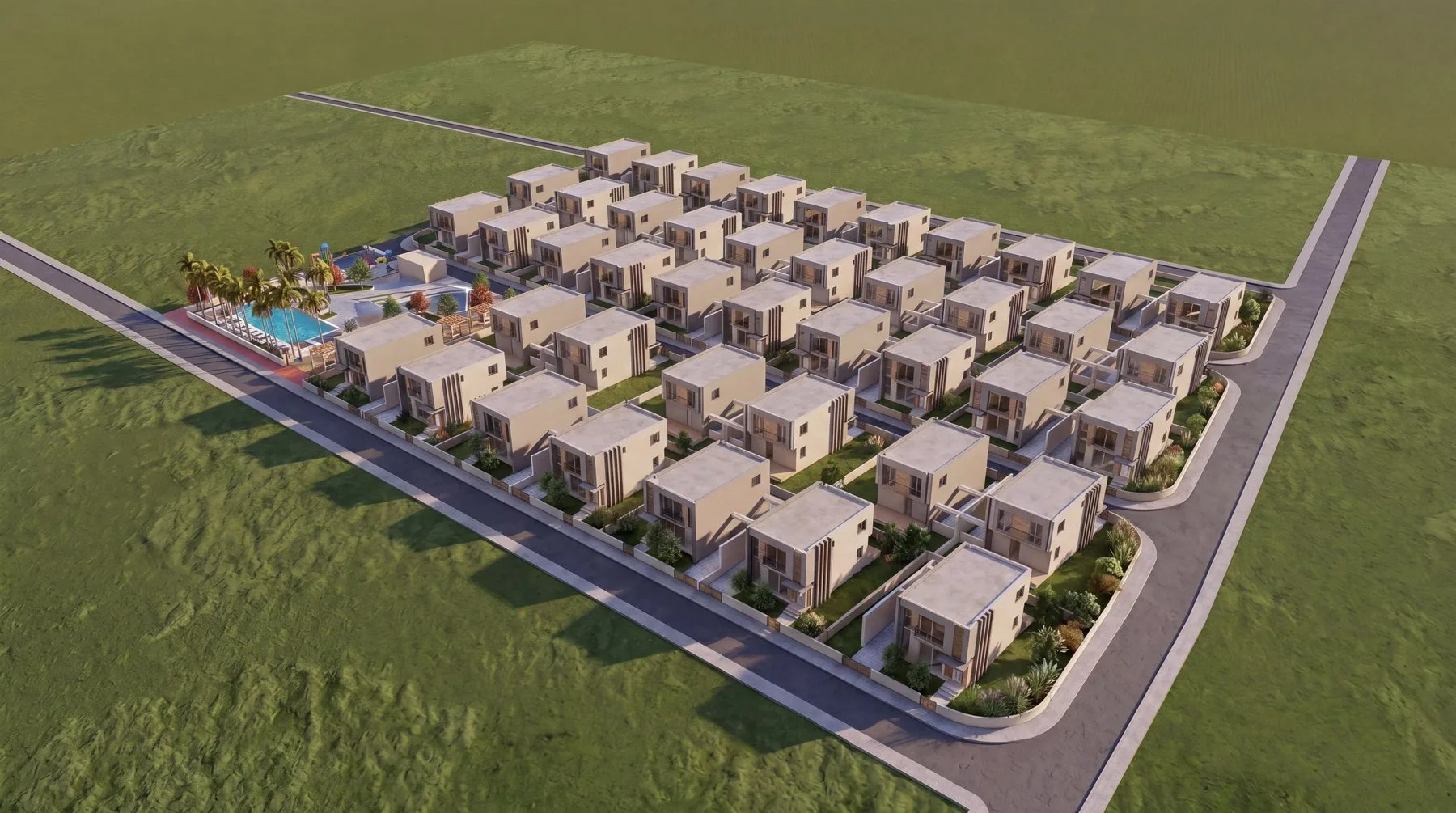 Fortera Ötüken Villaları vaziyet ve yerleşim görünümü