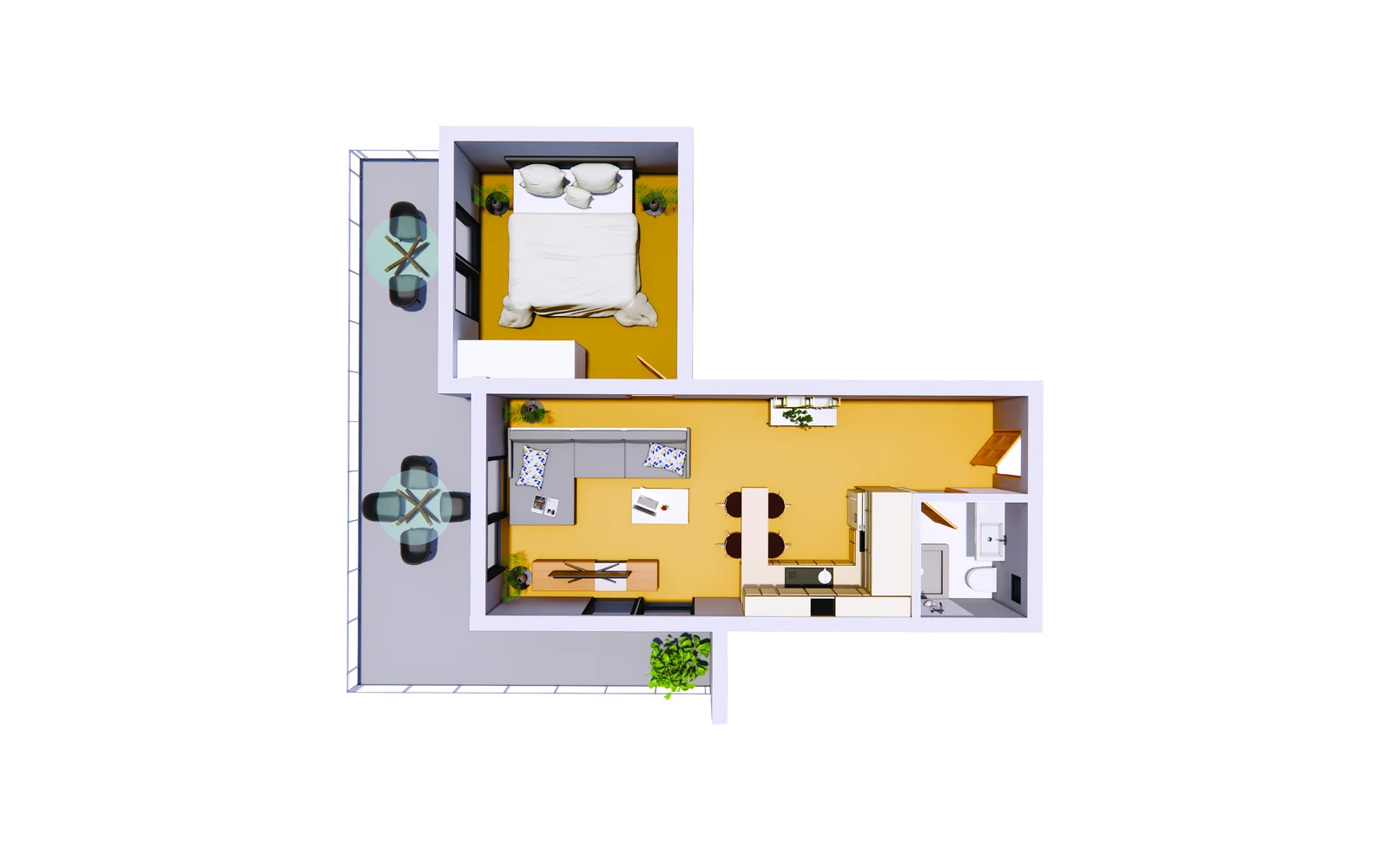 1+1 Wohnung — Grundriss R1 - frontend.project_detail.floor_plan