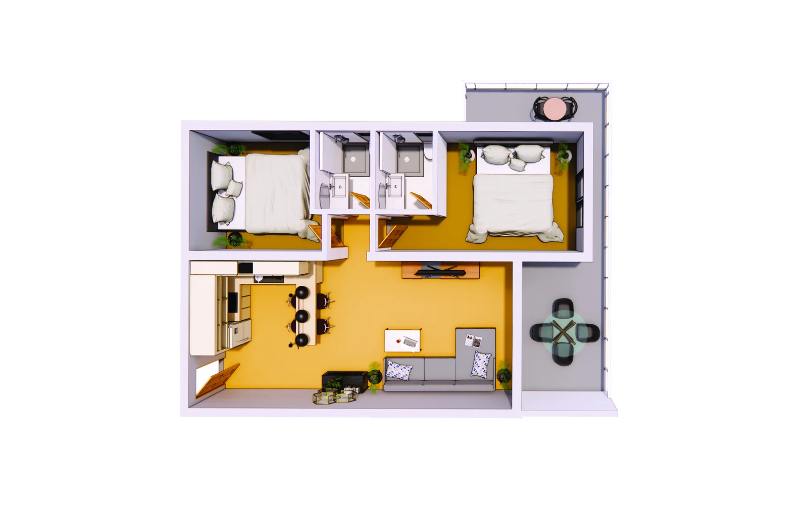 2+1 Wohnung — Grundriss L2 - frontend.project_detail.floor_plan