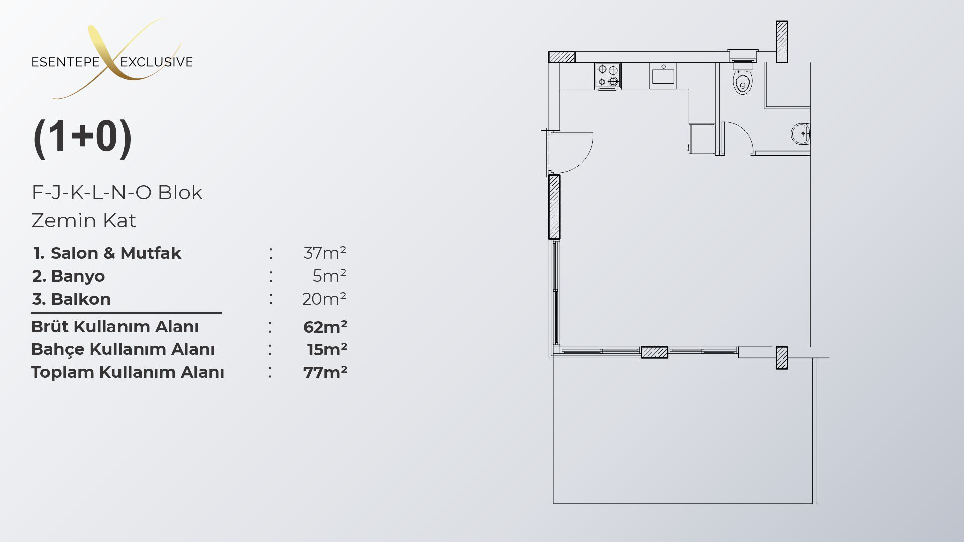 Esentepe Exclusive Studio mit Garten im Erdgeschoss - frontend.project_detail.floor_plan
