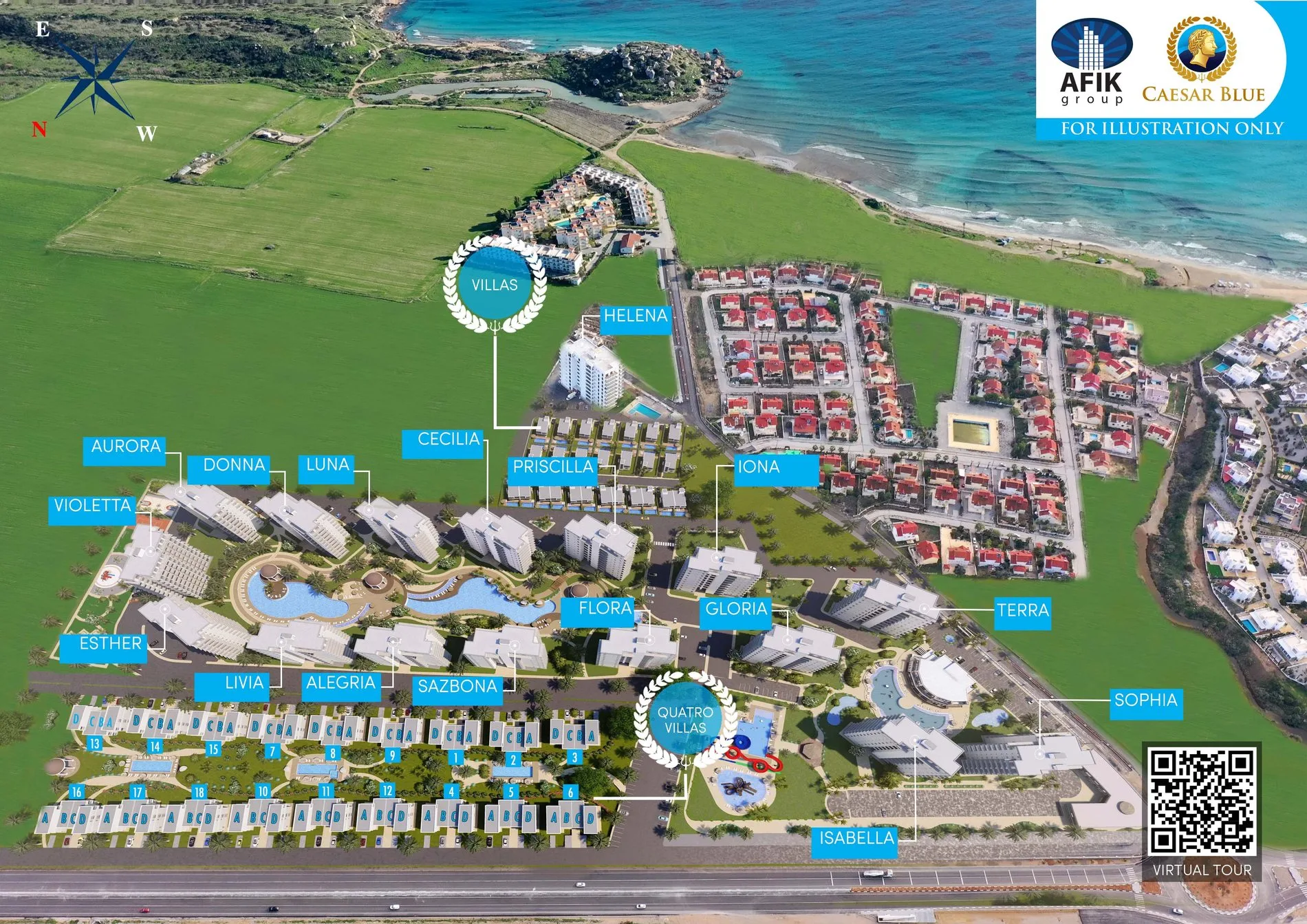 Caesar Blue kompleks site planı 2026