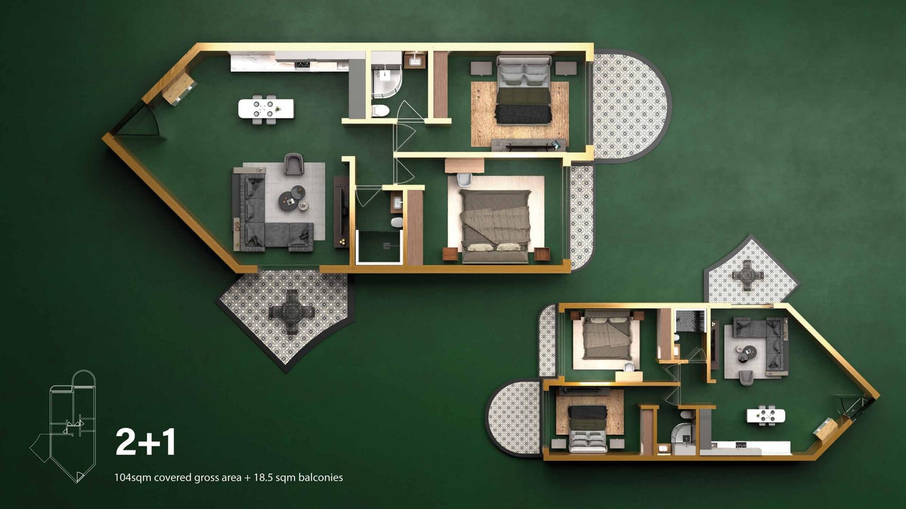 2 Schlafzimmer - frontend.project_detail.floor_plan