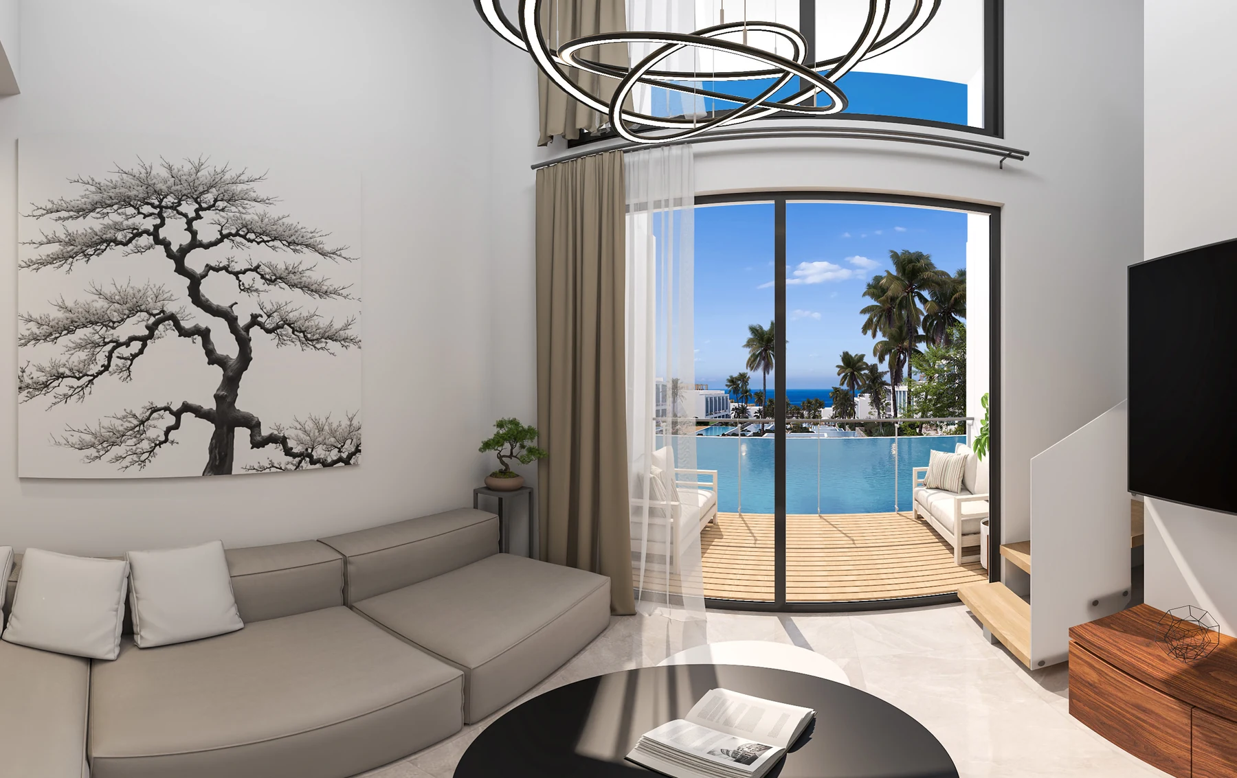 Habitat Premium Arkın 1+1 dubleks penthouse salon