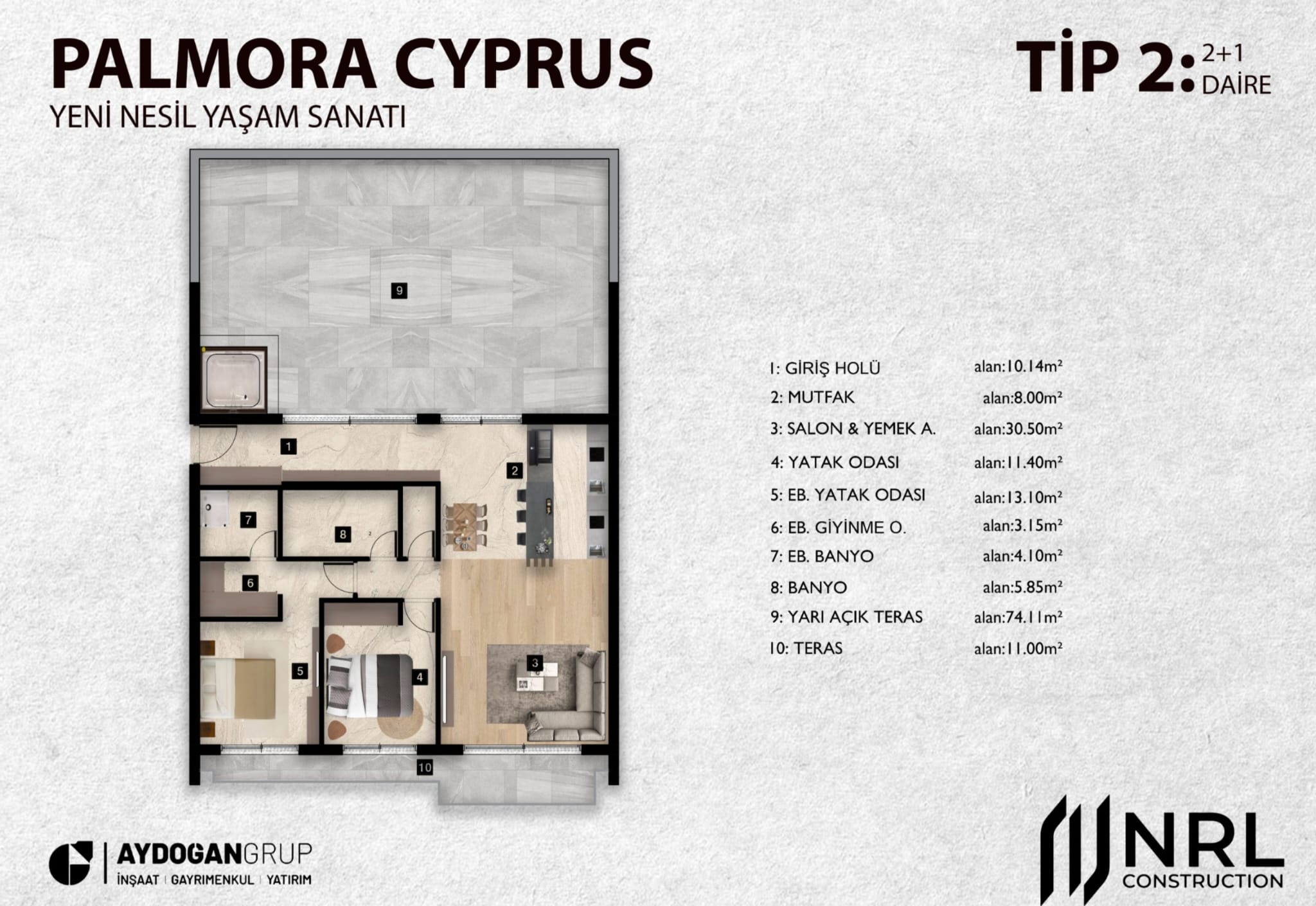 Penthouse z 2 sypialniami - frontend.project_detail.floor_plan