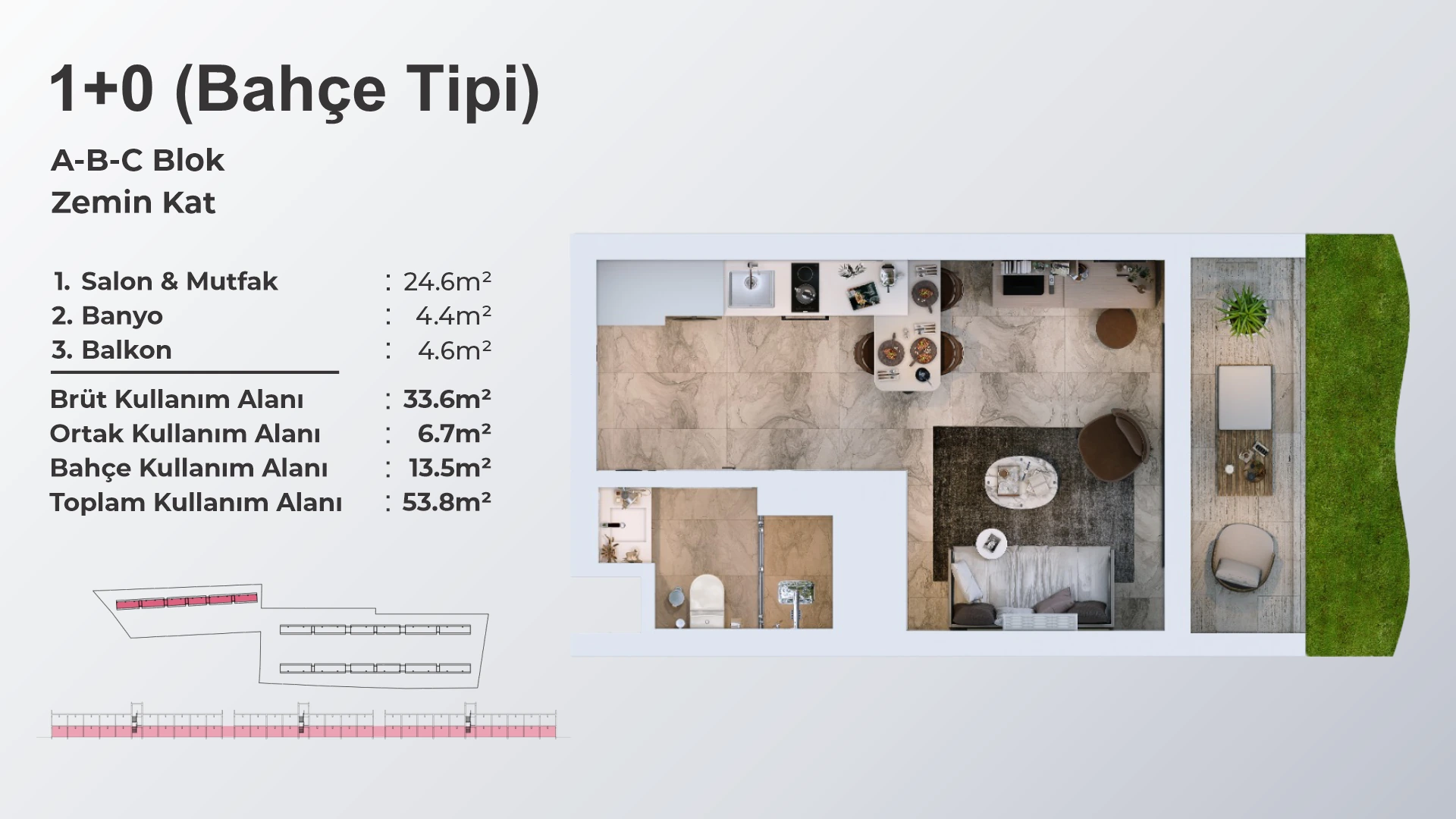 Studio – typ z ogrodem - frontend.project_detail.floor_plan